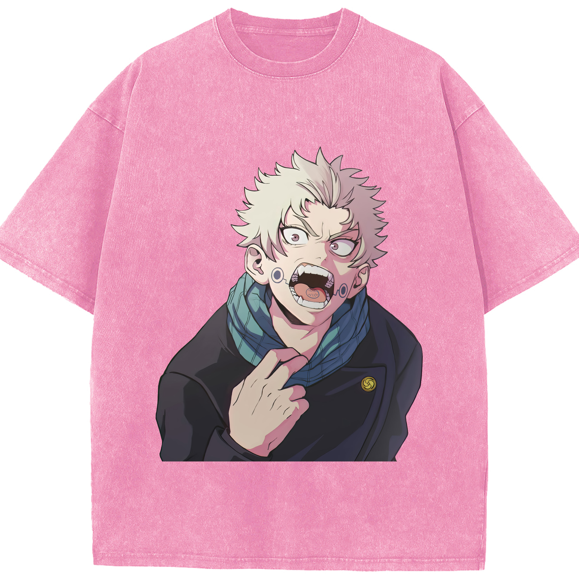 （画像用） 呪術廻戦 Jujutsu Kaisen 綿100% ヴィンテージ風 半袖Tシャツ（フロントプリント）